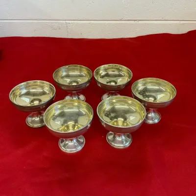 Sterling Weighted Ice Cream/Fruit Bowls 