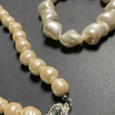 Carolee 15” Faux Pearl Necklace & Chunky Baroque Pearl Bracelet Set
