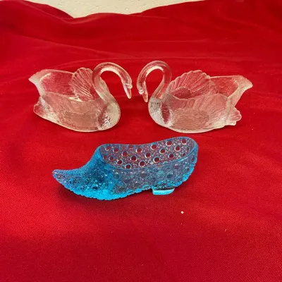 Glass Swans & Shoe