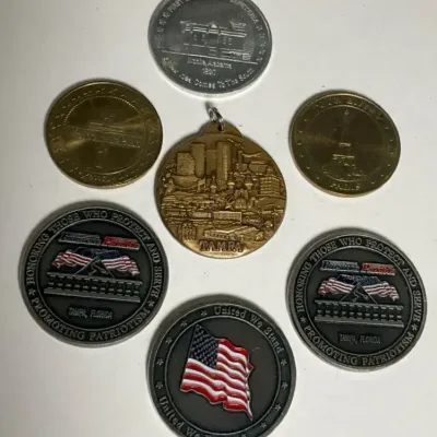 Super Bowl XXV Tampa Medallion, Challenge Coins & Souvenir Token Collection