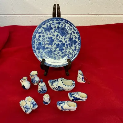 Blue & White Mini Collectibles