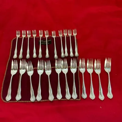 JC Walk & Son Floral Sterling Silver Forks 