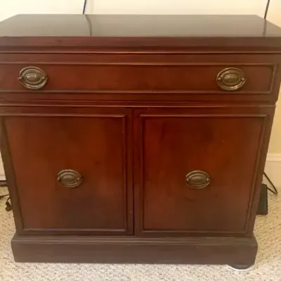 Mahogany Finish Console Cabinet 