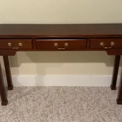 Vintage Dark Wood Sofa Table