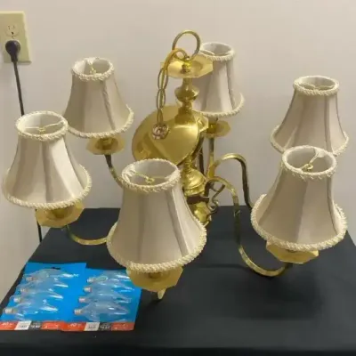 Brass Look Chandelier