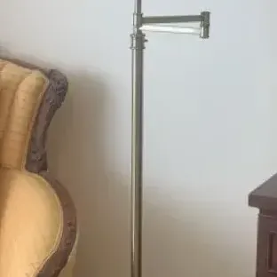 Gold Metal Swing Arm Floor Lamp