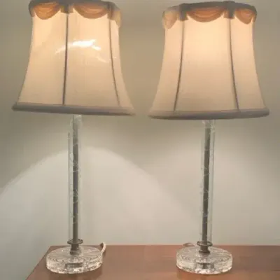 Pair of Acrylic Table Lamps