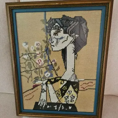 Unique Framed Needle Point
