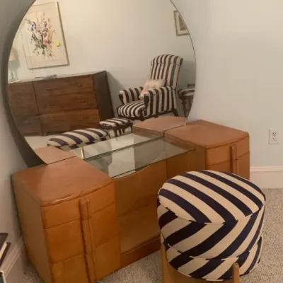 Art Deco Vanity Table and Stool