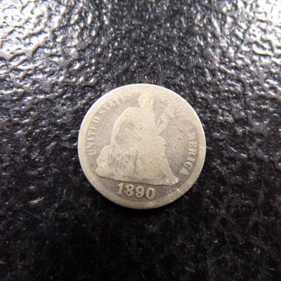 1890 SEATED LIBERTY SILVER DIME