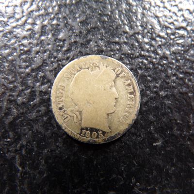 1905-O RARE DATE BARBER SILVER DIME
