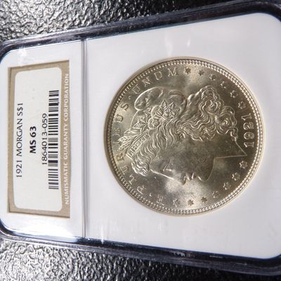 1921 NGC MS63 MORGAN SILVER DOLLAR