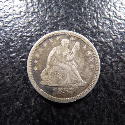 1857 SEATED LIBERTY SILVER QUARTER