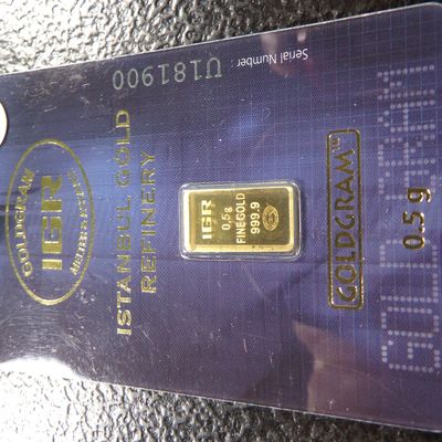 IGR GOLDGRAM 0.5 GRAM 999.9 FINE GOLD BAR
