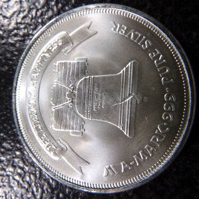 LIBERTY BELL 1 OUNCE 999+ PURE SILVER