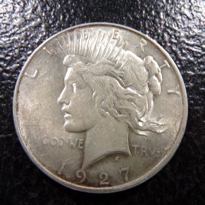 1927-D HIGH GRADE PEACE SILVER DOLLAR