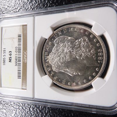 1885-S NGC MS63 MORGAN SILVER DOLLAR