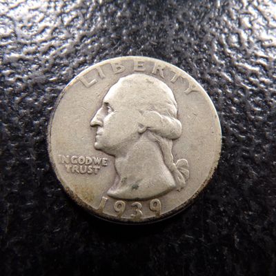 1939 WASHINGTON SILVER QUARTER