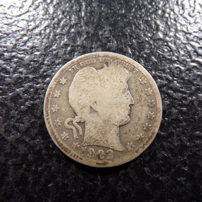 1902-S BARBER SILVER QUARTER