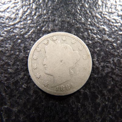 1884 LIBERTY HEAD V NICKEL