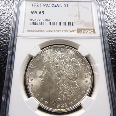 1921 NGC MS63 MORGAN SILVER DOLLAR