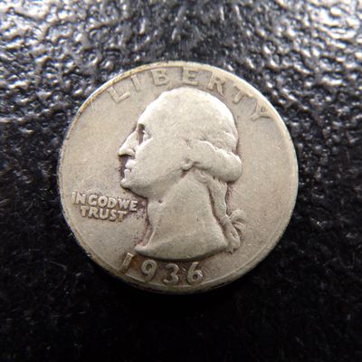 1936 WASHINGTON SILVER QUARTER