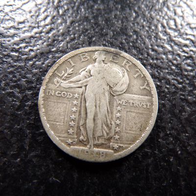 1918-D RARE DATE STANDIMG LIBERTY SILVER QUARTER