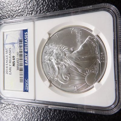 2014 NGC MS69 EARLY RELEASES AMERICAN SILVER EAGLE DOLLAR