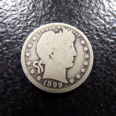1899-O BARBER SILVER QUARTER
