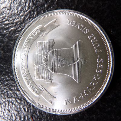 LIBERTY BELL 1 OUNCE 999+ PURE SILVER