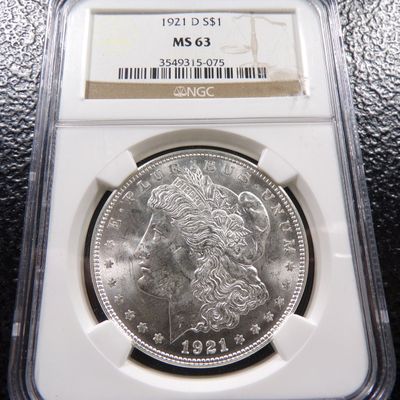 1921-D NGC MS63 MORGAN SILVER DOLLAR