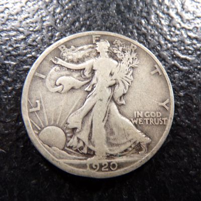 1920-D RARE DATE WALKING LIBERTY SILVER HALF DOLLAR