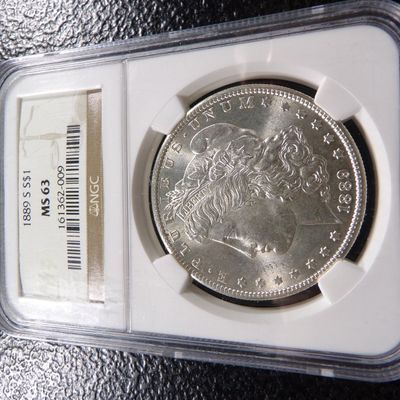1889-S NGC MS63 MORGAN SILVER DOLLAR
