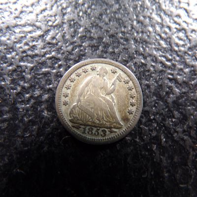 1853 W/ARROWS SEATED LIBERTY SILVER HALF DIME