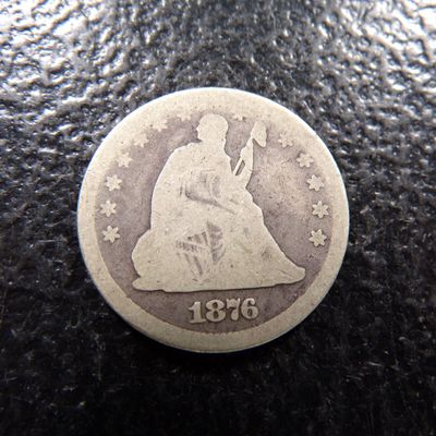 1876 SEATED LIBERTY SILVER QUARTER