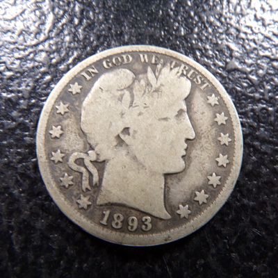 1893 BARBER SILVER HALF DOLLAR