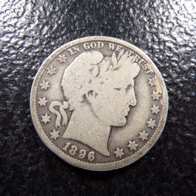 1896-O KEY DATE BARBER SILVER HALF DOLLAR