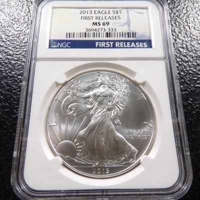 2013 NGC MS69 FIRST RELEASES AMERICAN SILVER EAGLE DOLLAR