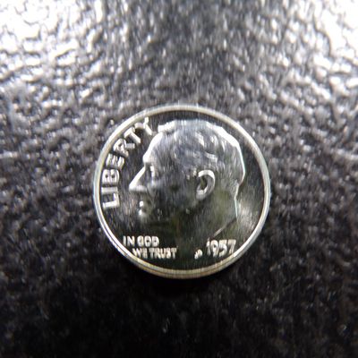 1957 ROOSEVELT SILVER PROOF DIME