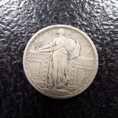 1917 T-1 KEY DATE STANDING LIBERTY SILVER QUARTER