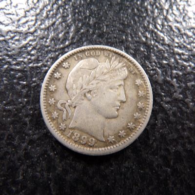 1899 RARE DATE BARBER SILVER QUARTER
