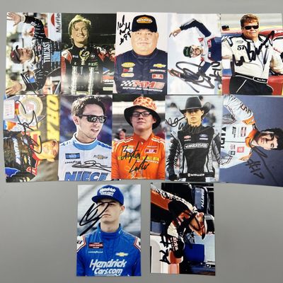 Sale Photo Thumbnail #2: (12) Assorted Racing In Person Autographed Photographs - No COAs