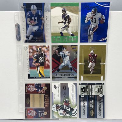 Sale Photo Thumbnail #109: (9) Assorted Football Serial Numbered Cards