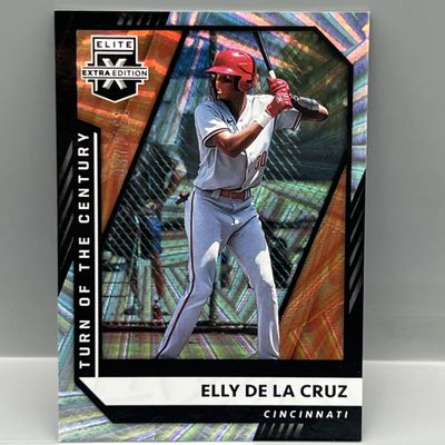 Sale Photo Thumbnail #143: 2021 Panini Elite Extra Edition Elly De La Cruz Turn of The Century Prospect/RC #/121
