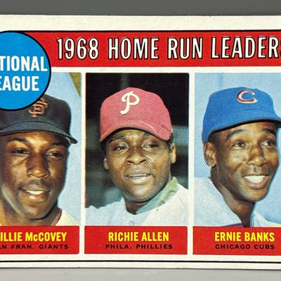 Sale Photo Thumbnail #54: 1969 Topps NL Home Run Leaders McCovey/Allen/Banks #6