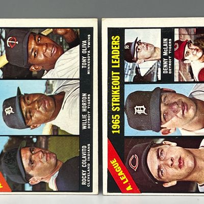 Sale Photo Thumbnail #24: 1966 Topps AL RBI Leaders Colavito/Horton/Oliva #220 & AL Strikeout Leaders #226