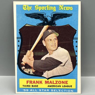 Sale Photo Thumbnail #71: 1959 Topps Frank Malzone All Star #558