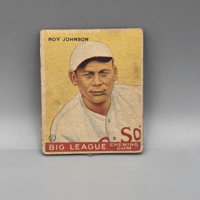 Sale Photo Thumbnail #154: 1933 Goudey Roy Johnson #8 Tougher Low Number