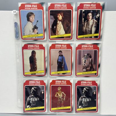Sale Photo Thumbnail #85: (9) 1980 Topps Star Wars The Empire Strikes Back Star File Cards - Varying Conditions