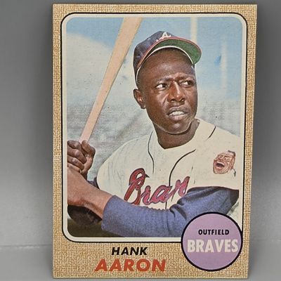 Sale Photo Thumbnail #204: 1968 Topps Hank Aaron #110 HOF Nice Centering